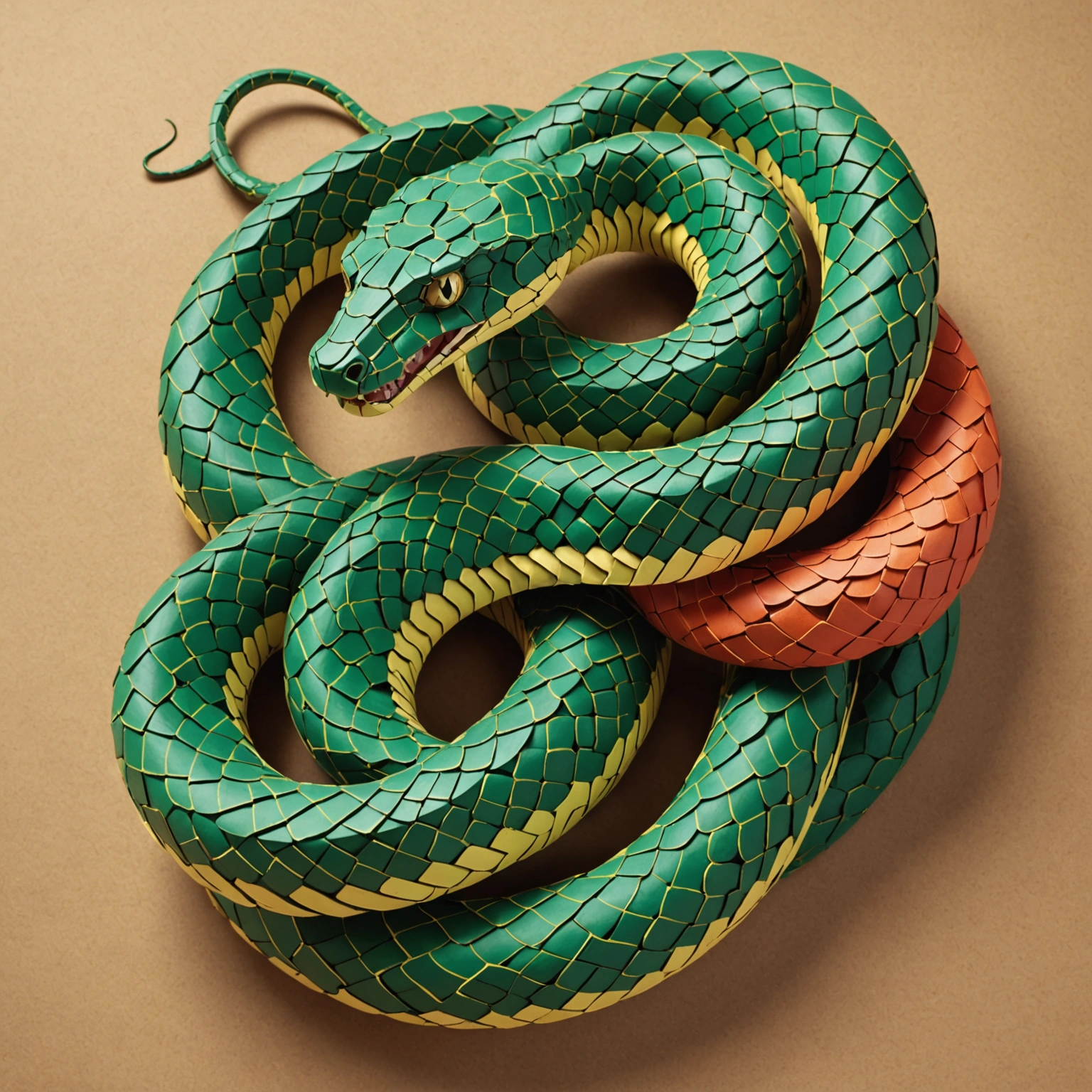 Как сделать змею из бумаги 3D: Объёмную и впечатляющую поделку своими руками