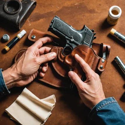Как почистить кожаный чехол для пистолета: От масла и других загрязнений