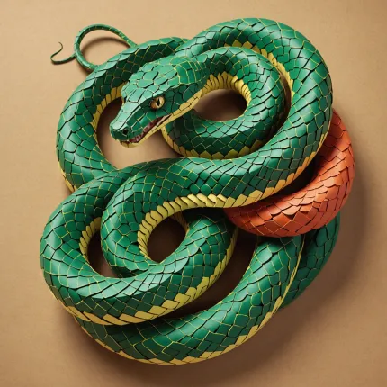 Как сделать змею из бумаги 3D: Объёмную и впечатляющую поделку своими руками